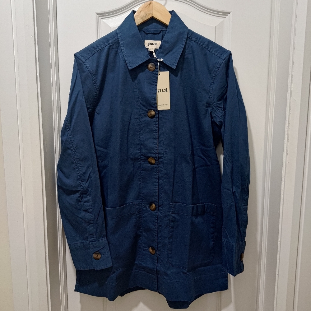 Pact Oversized stretch Twill Chore Jacket